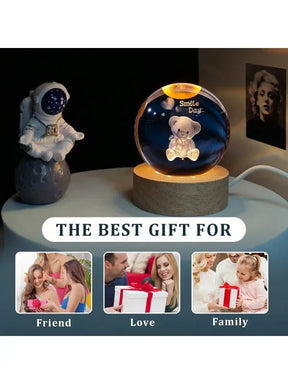 Rgb Glowing Crystal Ball Night Light | Warm & Romantic Atmosphere For Your Home And Room