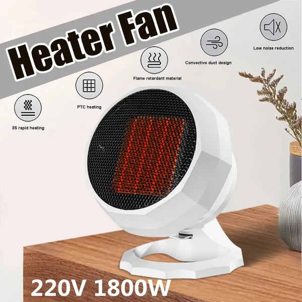 Miniature Heater Model Wg-089.. Flexible 1800w Portable Electric Heater Fan Winter Warm Hot Fan Home Office Winter Warmer(random Color )