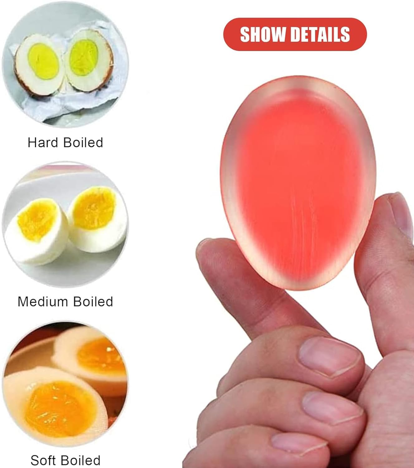 Egg Boil Timer, Colour Changing Egg Timer, Boil Eggs Soft Medium Hard Heat Sensitive Cooking Timer,for Breakfast,