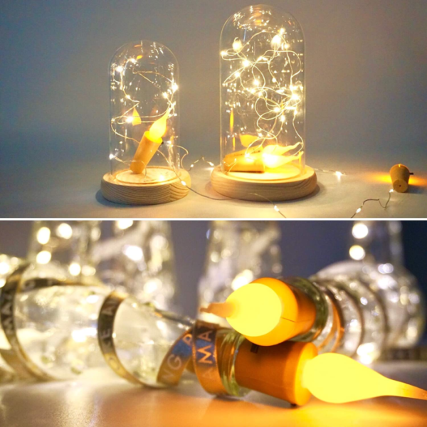 ( Cork ) Led Candle ( Bottle Not Include)