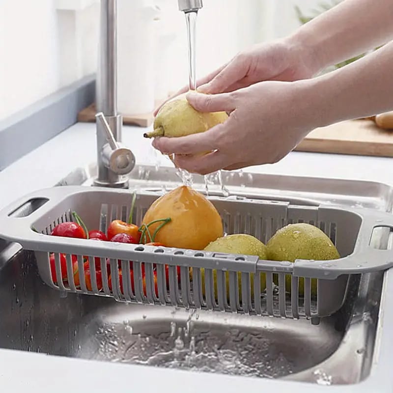 Kitchen Plastic Dish Drainer Fruits Storage Organizer (random Color)