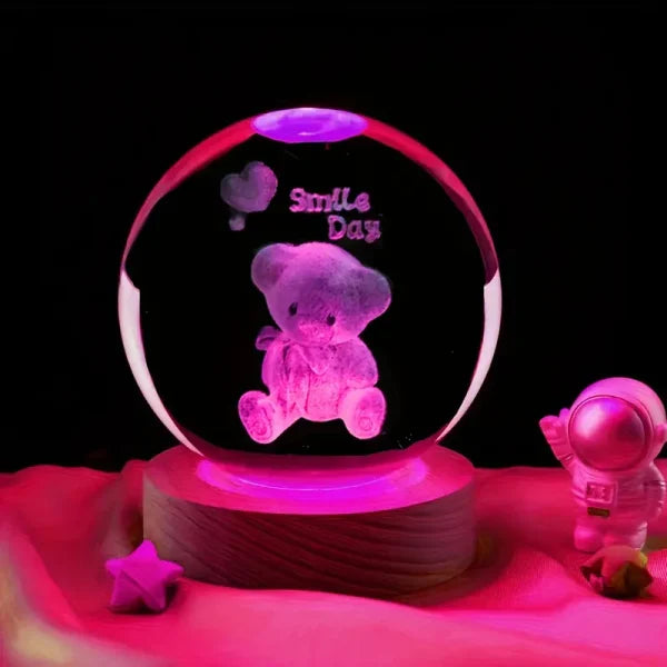 Rgb Glowing Crystal Ball Night Light | Warm & Romantic Atmosphere For Your Home And Room