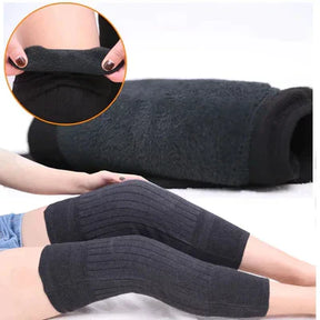 (pair)unisex Women Men’s Cashmere Wool Knee Brace Pads | Winter Warm Thermal Knee Warmer Velvet Knee Protector (random Color)